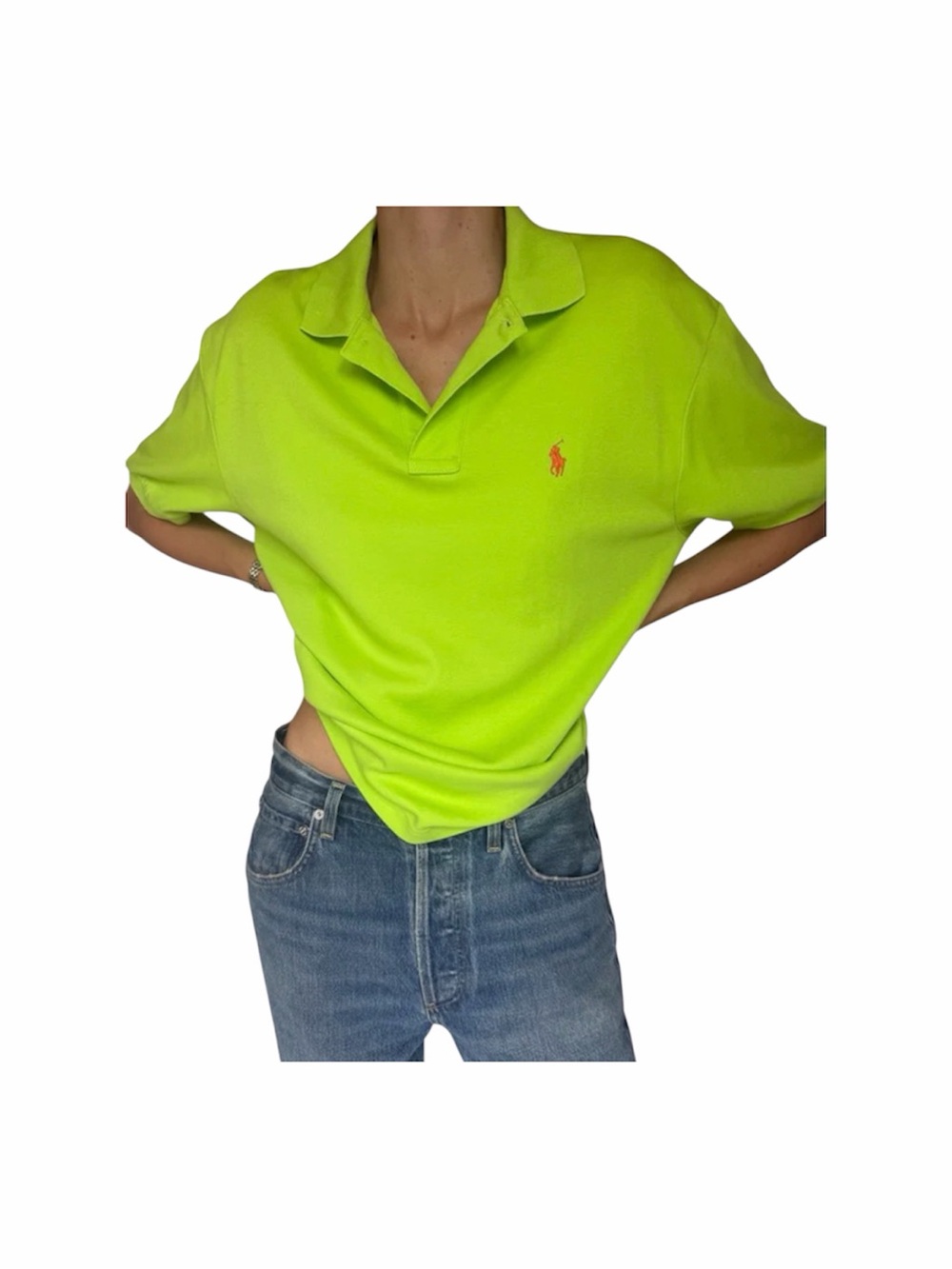 Polo Ralph‎ Lauren Polo Shirt Mens Large Tall Lime Green Mesh Classic Fit NEW